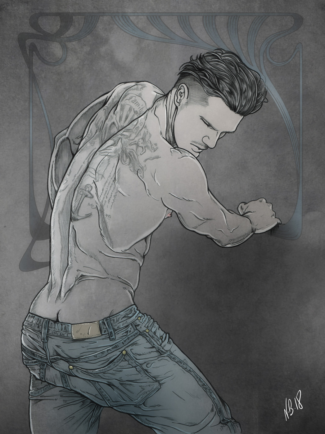 baddognobiscuit:  Portrait of the model, Diego Miguel  by myself