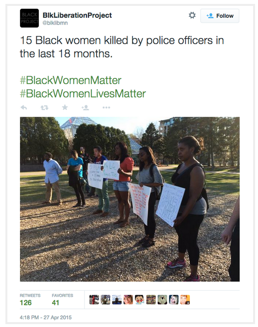 profeminist:  NEWSFLASH: Activists Stage #BlackWomenMatter Marches“Baltimore Chief