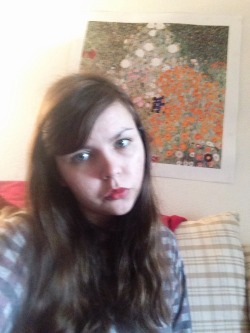 Here, have a cute/blurry selfie showing what i look like when i ought to be doing revision.