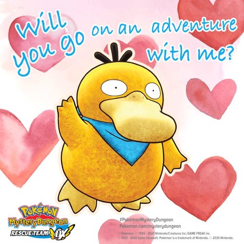 thepowerofone:Pokemon Mystery Dungeon Valentines from the Play Nintendo Website