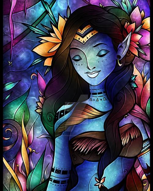 Finished! see the whole picture on my Facebook page! #avatar #iseeyou #navi #eywa #art #bioluminesce