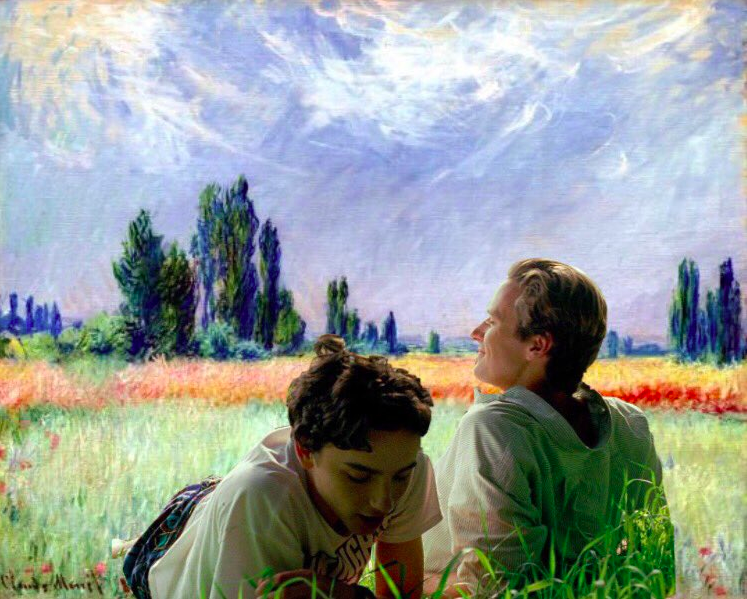 Timothée Chalamet — Elio & Oliver in Claude Monet paintings (x)