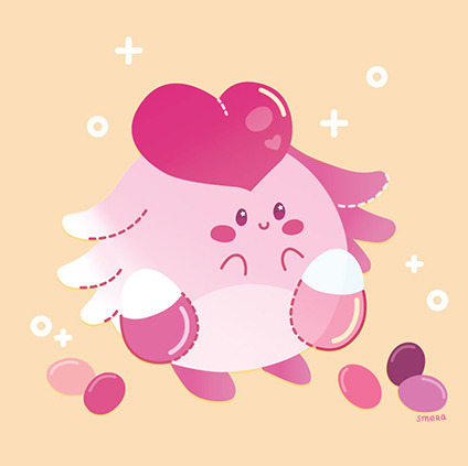 Happy Valentine’s day! ✨Been thinking about this PKMN Beta Happiny design  ( ˘ ︶ ˘ )