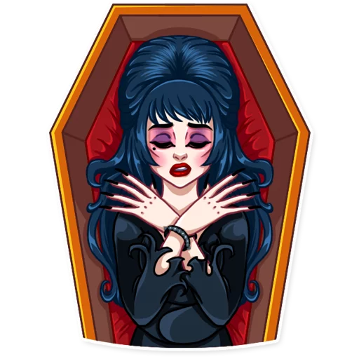 creaturesofnight: Elvira Telegram stickers Ps.: I had to choose wisely the stickers