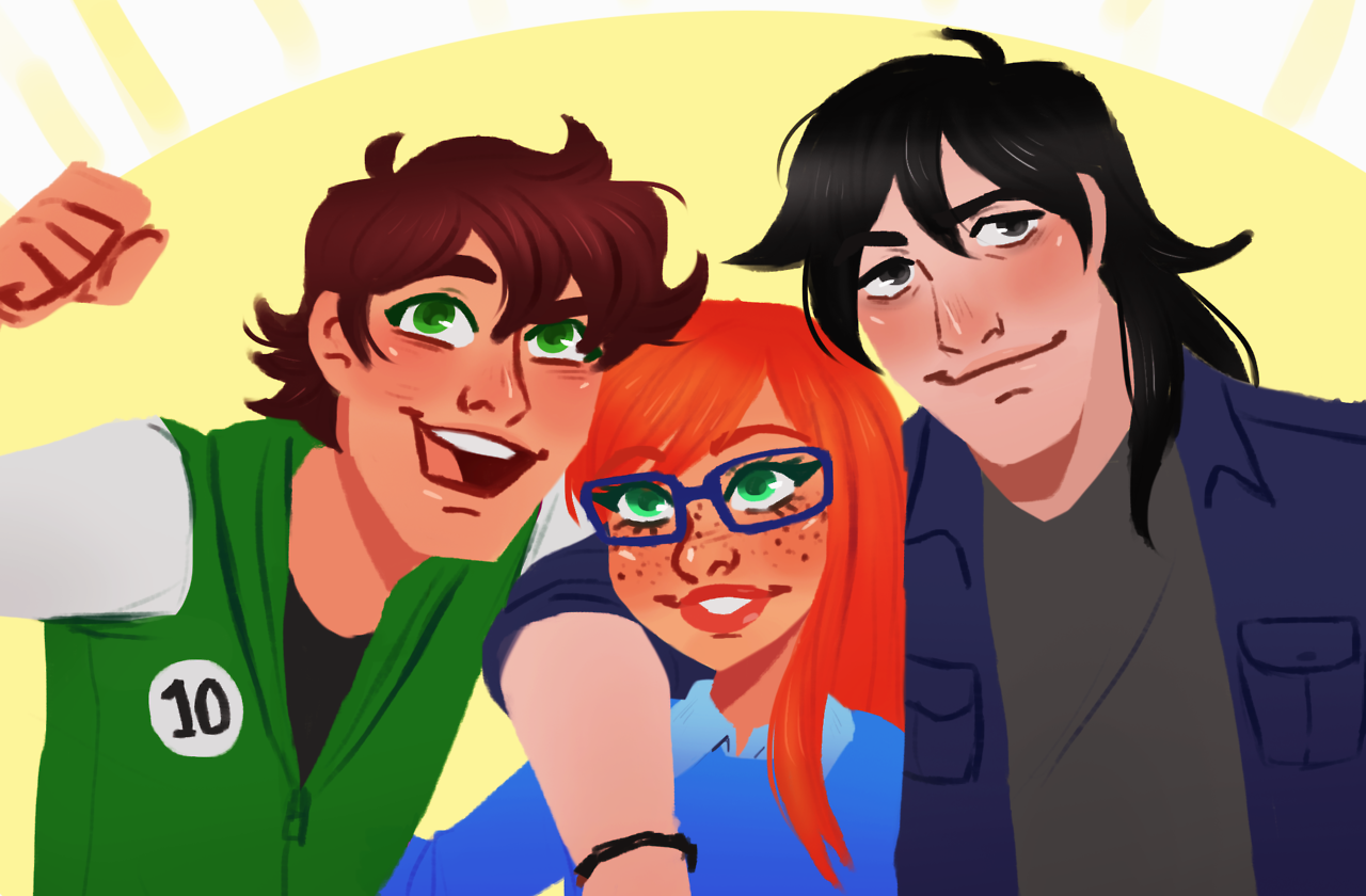 aliensmoothie-arts: New year, new style to test out on my fav trio!!! &lt;3 gwen