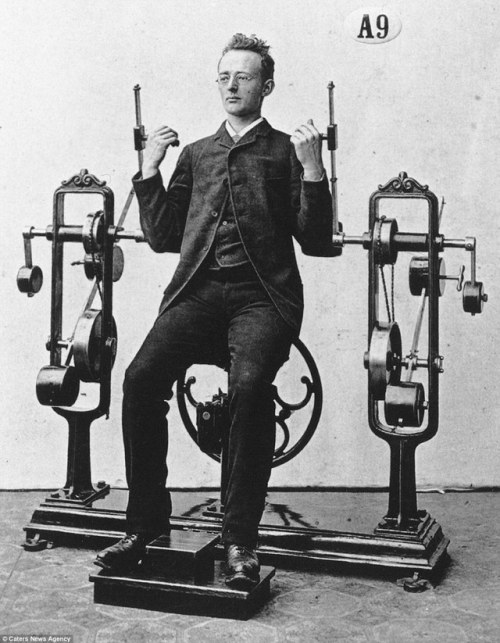 Exercise machine invented by Dr. Gustav Zander, 1892.