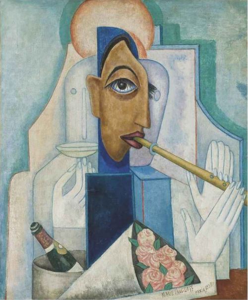 portraitsgallery:Marie Vassilieff, Le Flûtiste (portrait de Claude Duboscq), 1938