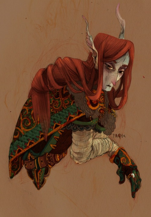 chechula:after quite long time…..one of my favorite elves apeared in my sketchbook :3