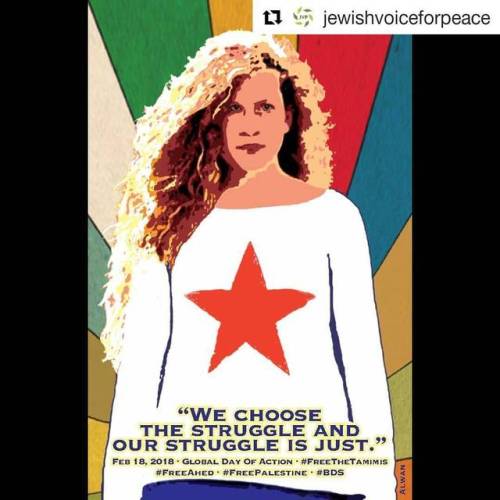 #Repost @jewishvoiceforpeace (@get_repost)・・・Feb 18 is a global day of action to #freeahed and #free