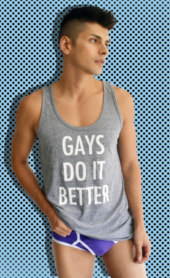 tooqueerclothing:  Gays do it better tank top available at TooQueer.com 