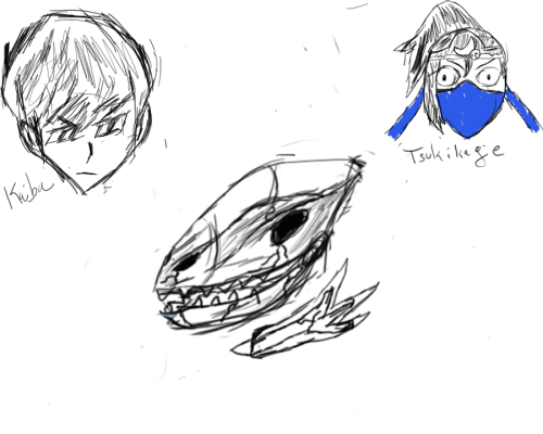 dragontamer05:some random sketches.Yeah idk I decided to attempt to draw a BEWD skull, I kinda like 