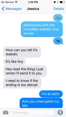 gloomy-optimist:  Realistic cow emote: a heartwarming tale for the whole family 