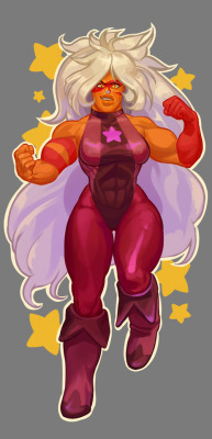 revolver-d: morkovkasvekla: I wanted to draw Jasper as a crystal gem for a long time.&lt;3 great anatomy, and such a nice and pretty painting! Great job! :D 