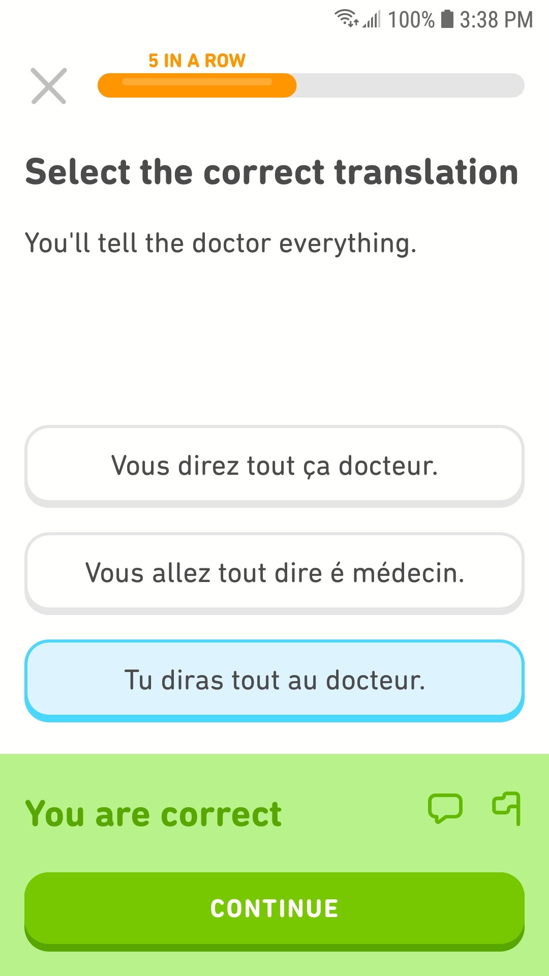 Weird Duolingo Phrases — Ominous Duolingo in French [image transcription:...