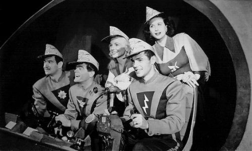 The uniforms for the 50s space series “Space Patrol” were a bit different at the beginning of the sh