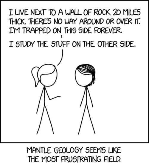 Image caption: &ldquo;I don&rsquo;t trust mantle/core geologists because I suspect that, if they eve