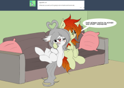 askflowertheplantponi:“A-Also lots of snuggles