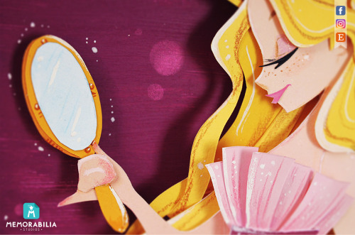 Hi Disney fans! :DThis is our new Rapunzel paper cut illustration, inspired to the Disney Designer D