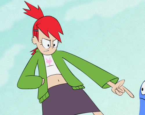 pan-pizza:  Red Hair Green Outfit Girls The CGI girl is from UPN’s GameOver and the glowy hand one is from the pilot Infinity Train. 