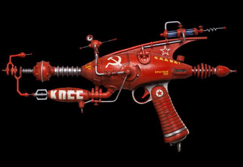 brucesterling:  nomoreimfull:  Ray Guns  *The Soviet one is especially good.  #atemporality 