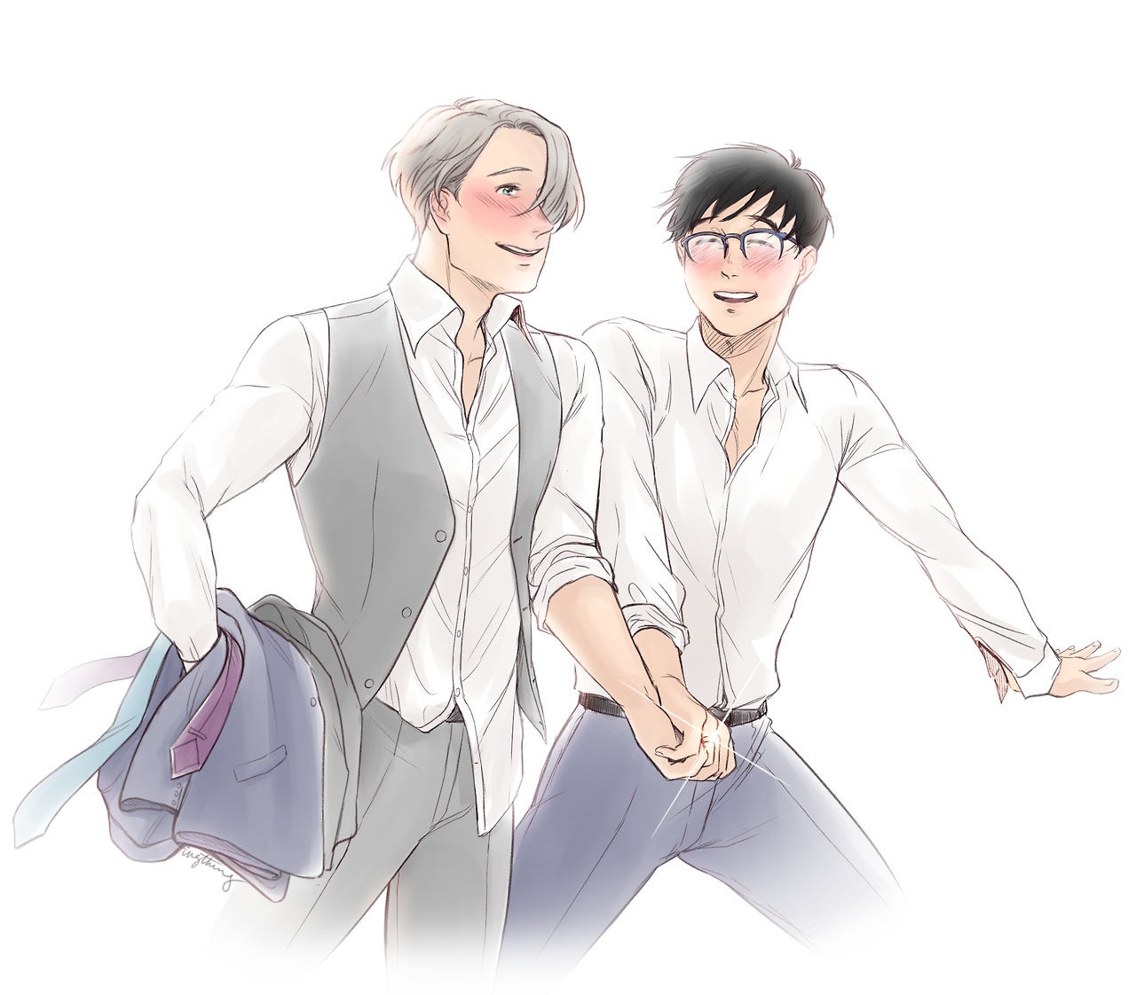 ingthing:  I want them to be so happy 😭👏Haven’t drawn in a while but I’m