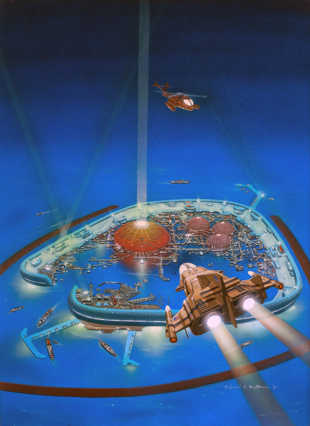gameraboy:  Sea City Urbanizing the Oceans, STARLOG #18 magazine cover, 1980 by David