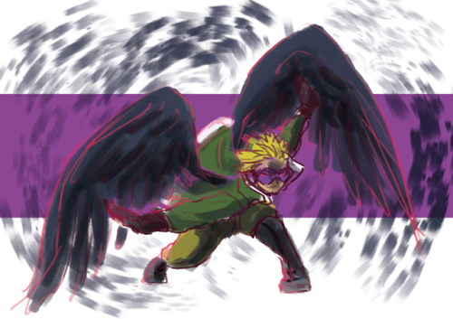 Hawks! The latest chapter showed his quirk so I felt like doodling it, sort of. Got no idea what col