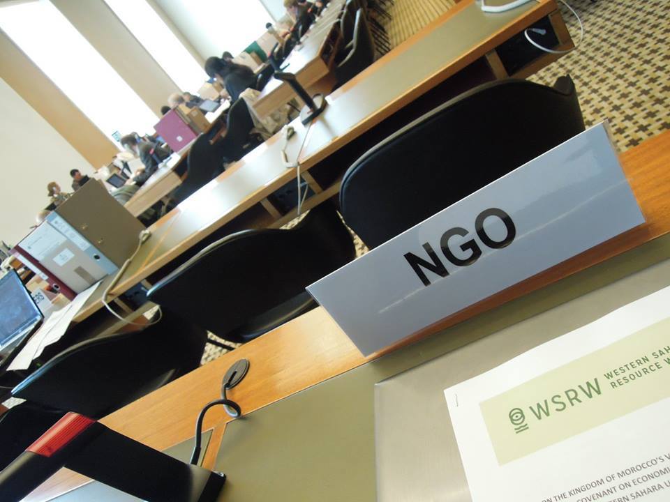 Støttekomiteen for Vest-Sahara legger fram rapport i Komiteen for Økonomiske, Sosiale og Kulturelle rettigheter i Genève.
