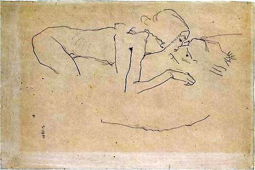 huariqueje:  The Kiss  -  Egon Schiele  1915 Austrian 1890-1918 