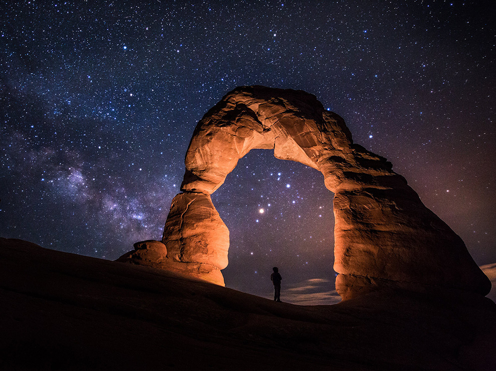 During a night photography workshop, a photographer used a light-painting technique to capture this picture of the Delicate Arch at Arches National Park.
It’s National Park Week in the U.S. See some of Nat Geo Travel’s favorite photos >>
Photograph...
