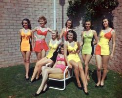 shewhoworshipscarlin:  Swimsuits, 1940s. 