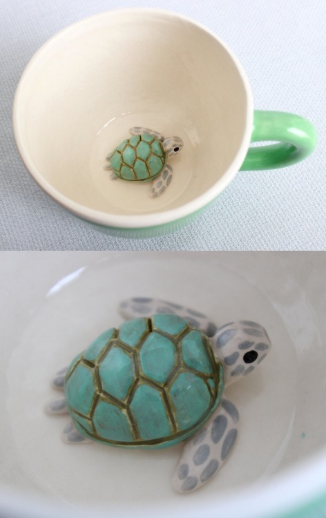 the-fox-jawed-cryptid: sosuperawesome:Hidden Surprise MugsMarie Claude Roch on Etsy Omfg