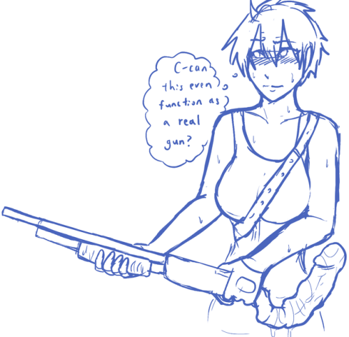 sasoriharem:  ¼ all parts tagged “shotgundildo”, from 2015I forgot this existed but it made me laugh.“WE’RE ARMED!”