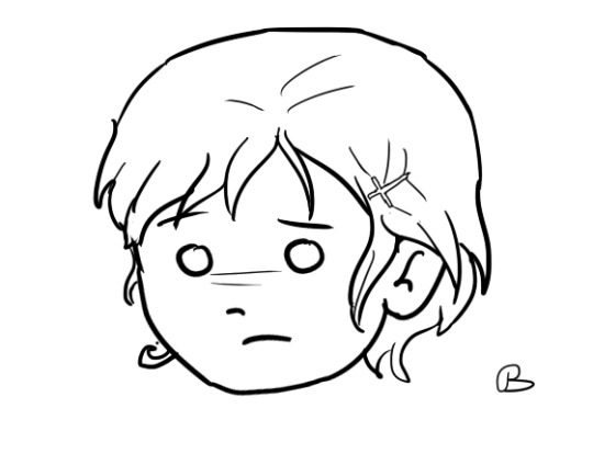 The black and white version of the Nor chibi head, in case anyone wanted to color it! (I know my friend jadeshui joked about using this as coloring practice, so here it is XD) #hws norway#aph norway#hws#aph#my art#bookworm555