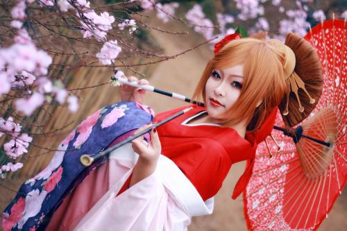 VOCALOID cosplay~Senbon Zakura~Cosplayer: Sei TominagaCharacter: MEIKOPhoto by Dan Gyokuei