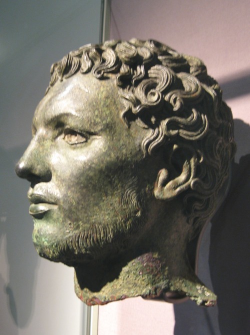 clioancientart:  Bronze head of a North African. From Temple of Apollo at Cyrene, Libya, about 300 B
