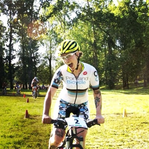 robinamer: castellicycling: Short track night at PIR with @starrwalker Ok but those shorts, thoug