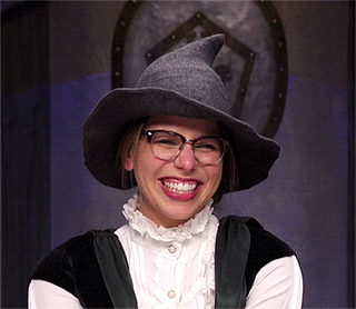 tatmaslany:Is it Thursday yet?[GIF description: a gifset featuring Laura Bailey on the set of the on
