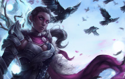 cyberclays:  Nevermore  - Guild Wars 2 fan art by  Astri Lohne Sjursen   “Illustration I had the pleasure of creating for the Guild Wars 2 Art showcase!”  [Digital Painting Process video] 