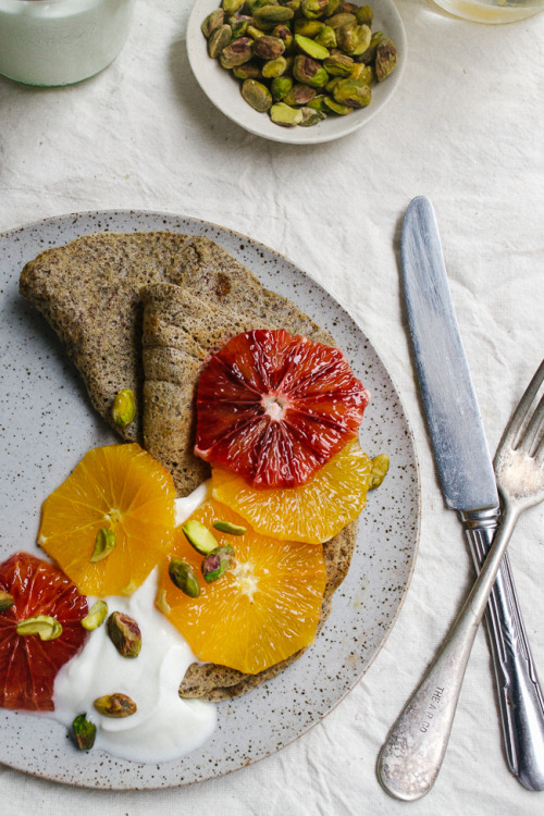 Pancakes with Moroccan Oranges 