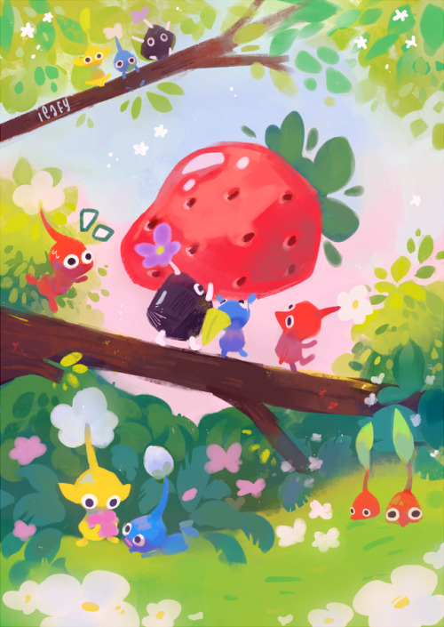 ieafy:pikmin print for sydney supanova ^__^