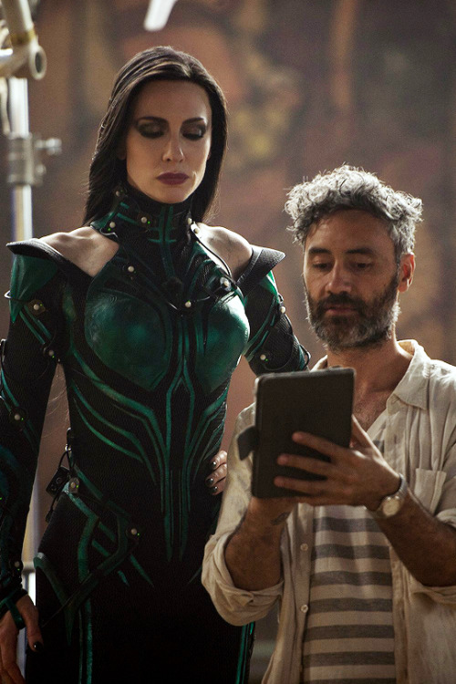 theavengers: Cate Blanchett and Taika Waititi on the set of ‘Thor: Ragnarok’