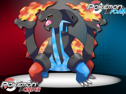 fantasticfakemon:Firydrant —&gt; Scolburnt —&gt; HydrablazeWater, Water / Fire, Water / FireArtist: 