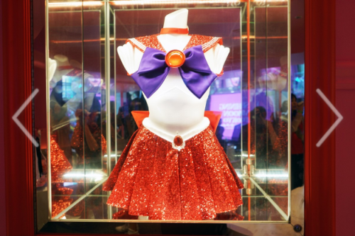 landofanimes: Sailor Mars fuku on display at Shining Moon Tokyo, Sailor Moon’s very own show r