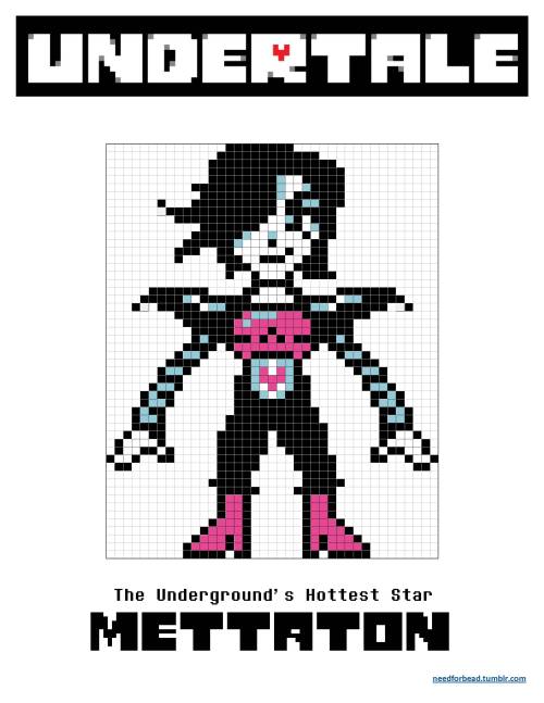 Undertale:  MettatonUndertale is owned by Toby Fox.Find more Undertale perler bead patterns and