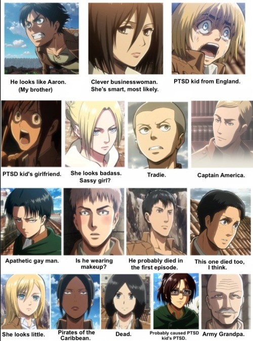 kingofbeartraps:  lancecorporallevi:  actually-mikasa:  king-on-the-iron-throne:  Dad likes Armin and Pixis for some reason.  apathetic gay man  pirates of the caribbean  THIS IS THE MOST HILARIOUS THING I HAVE EVER SEEN
