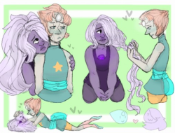 kitasmeow:  i like the idea of amethyst comforting pearl couldnt help but think of @bpd-amethyst when i drew this 