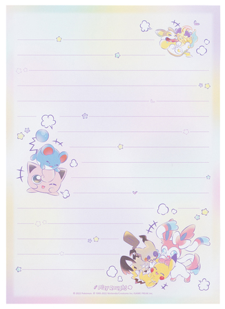 Pokemon Center “Play Rough!” CollectionNotebook&ndash; 880 yenClipboard and stationa