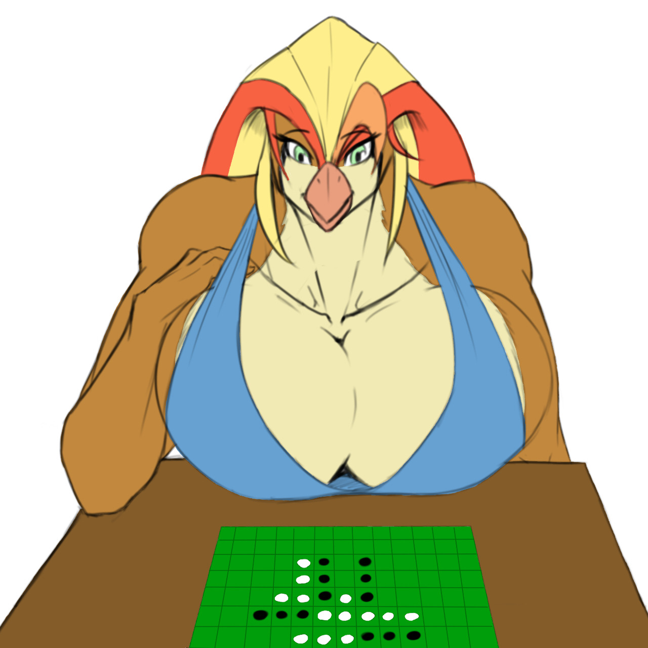 Another Rosa pic, this time of her playing her favorite game: Reversei Art by Kosmonius