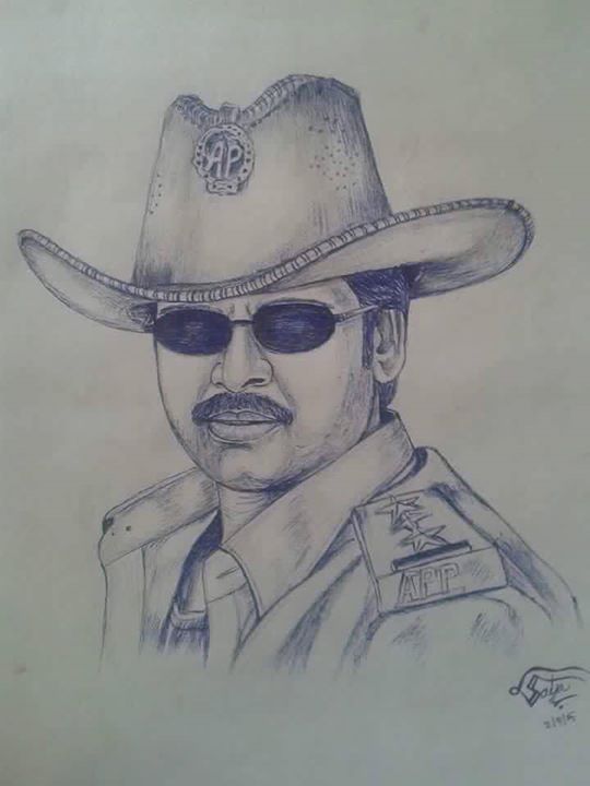 T P Vijayan - 6 Hours hardwork. JanaSenani Pawan Kalyan sketch by me. Art  by #TPVijayan #PawanKalyan | Facebook